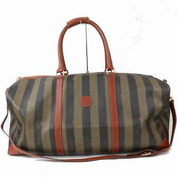 Indistinguishable  Fendi Boston Bag Brown PVC (SHC1-15354)