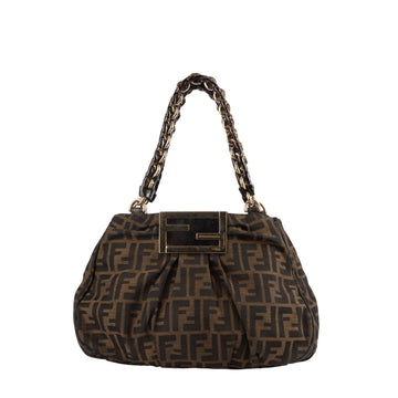 Fendi Zucca Canvas Monogram Mia Shoulder Bag