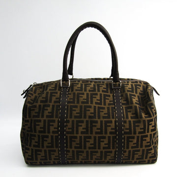 Fendi Brown Zucca Boston Bag