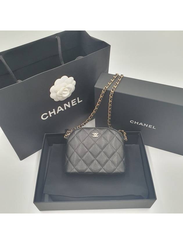 CC Logo Mini Pouch Cross Bag Black Chanel