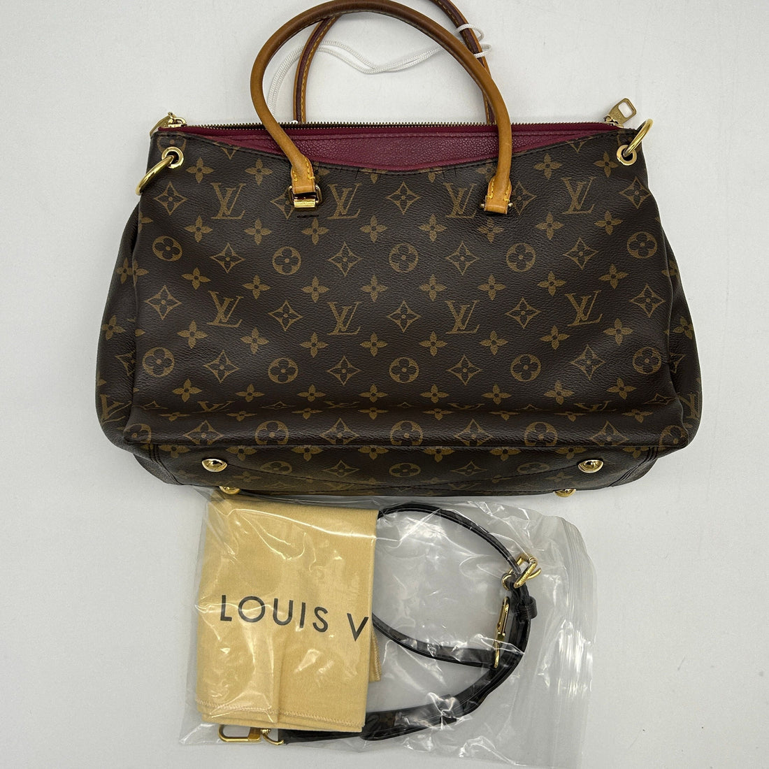 Louis Vuitton Pallas Brown Canvas Handbag LA27223