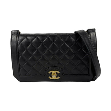 Top Quality Chanel - Black Quilted Diamond New - CC Calfskin 3 Ring Crossbody