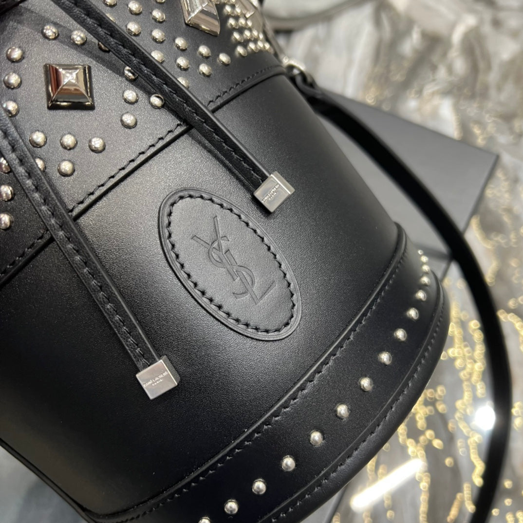 Yves Saint Laurent Bahia Small Bucket Bag Black