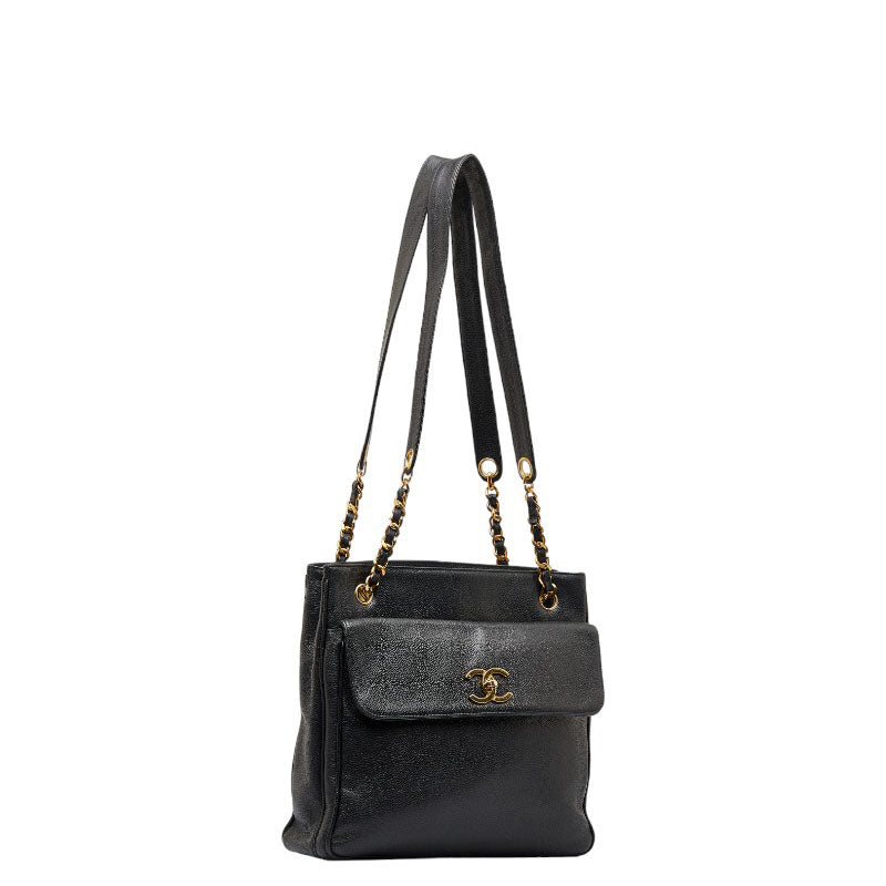 New 1:1 Rep Top Quality Chanel Cocomark Gold  Chain houlder Bag  Bag Black Caviar S  CHANEL