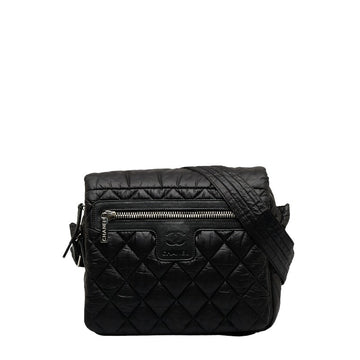 Top Quality Chanel Coconut Mattress Small Messenger Slipper Shoulder Bag A48616 Black Nylon Ladies CHANEL