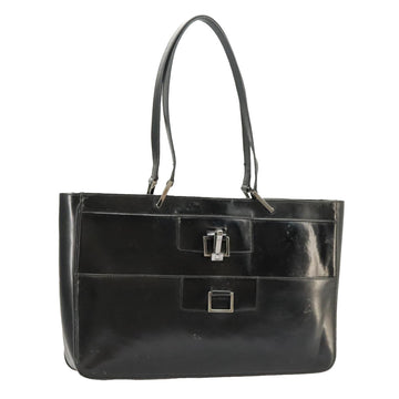 Gucci Black Patent Leather Tote Bag