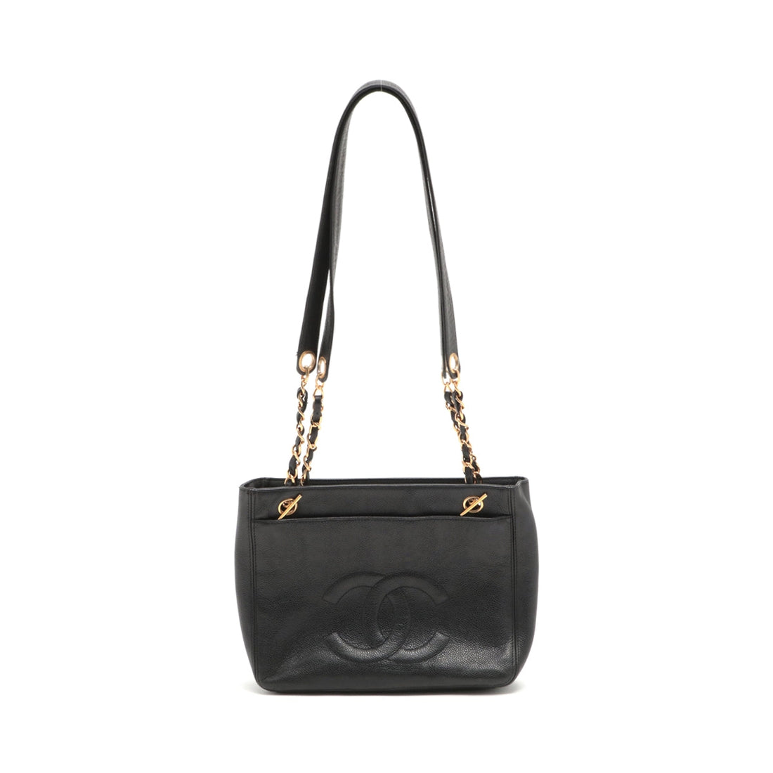 New 1:1 Rep Top Quality Chanel Coco Caviar S Tote Bag Black Gold  4th