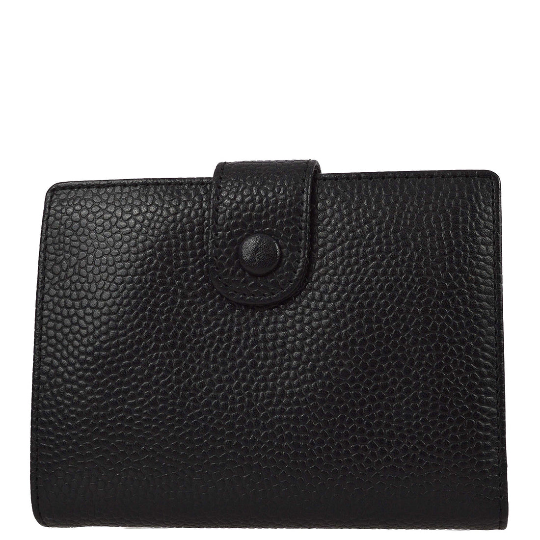 Top Quality Chanel 1996-1997  Black Caviar Bifold Wallet Purse