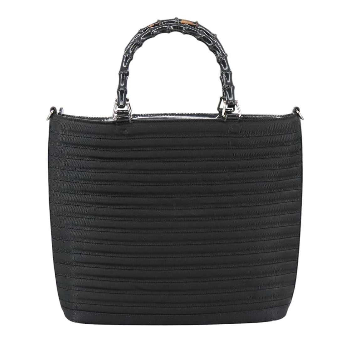 Gucci Bamboo Black Synthetic Handbag