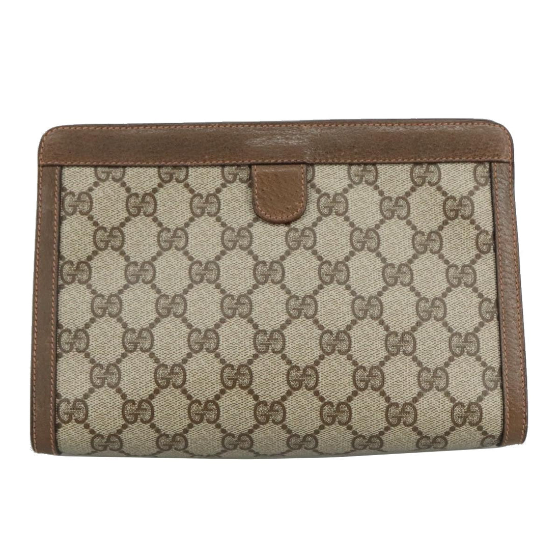 Gucci Sherry Beige Canvas Clutch Bag