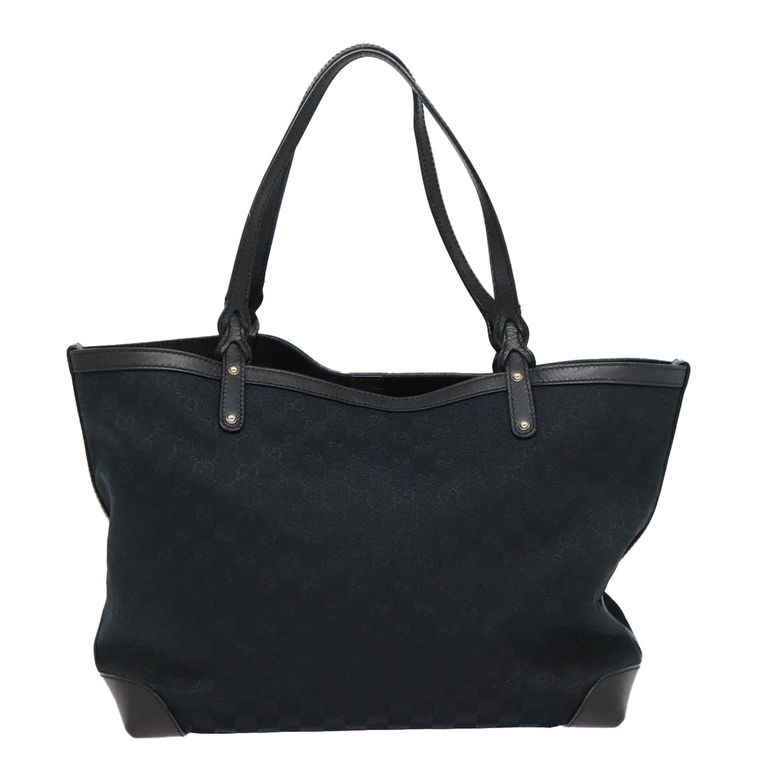 Gucci Gg Canvas Black Canvas Tote Bag