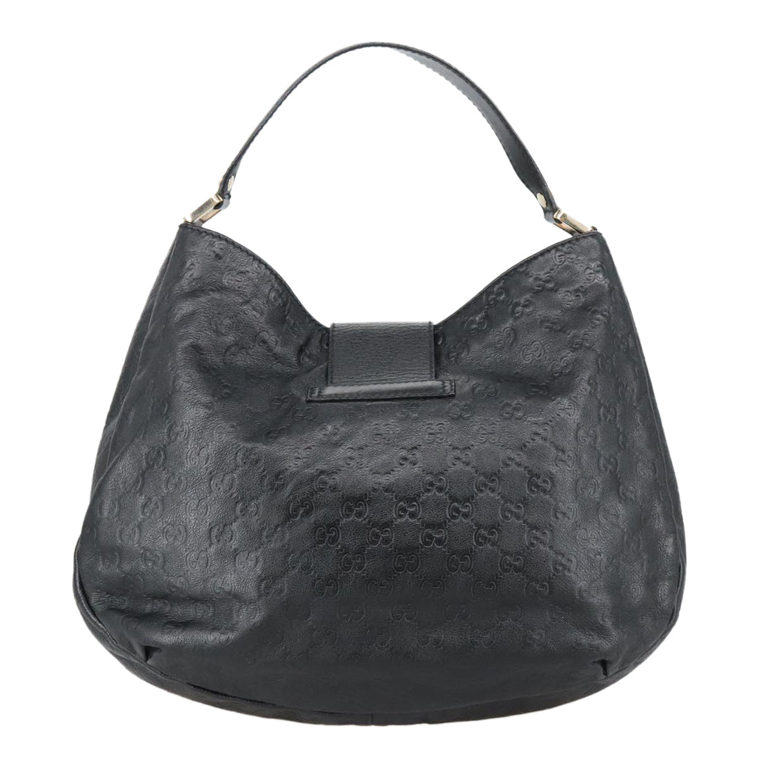 Gucci Guccissima Black Leather Shoulder Bag