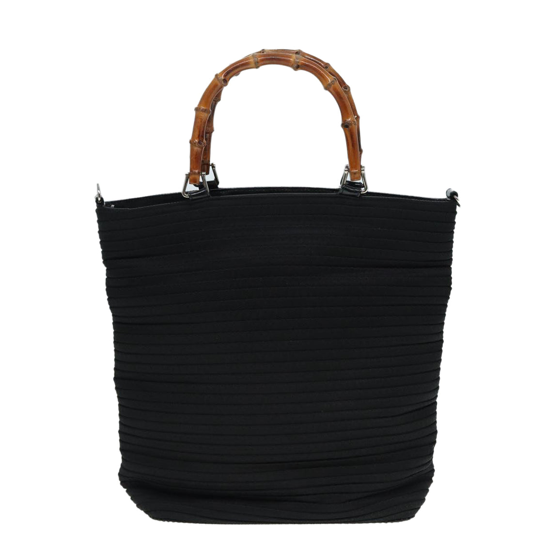 Gucci Bamboo Black Synthetic Shoulder Bag