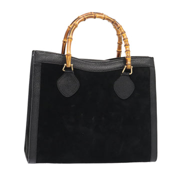 Gucci Bamboo Black Suede Handbag