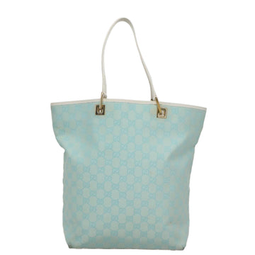 Gucci Gg Canvas Blue Canvas Tote Bag