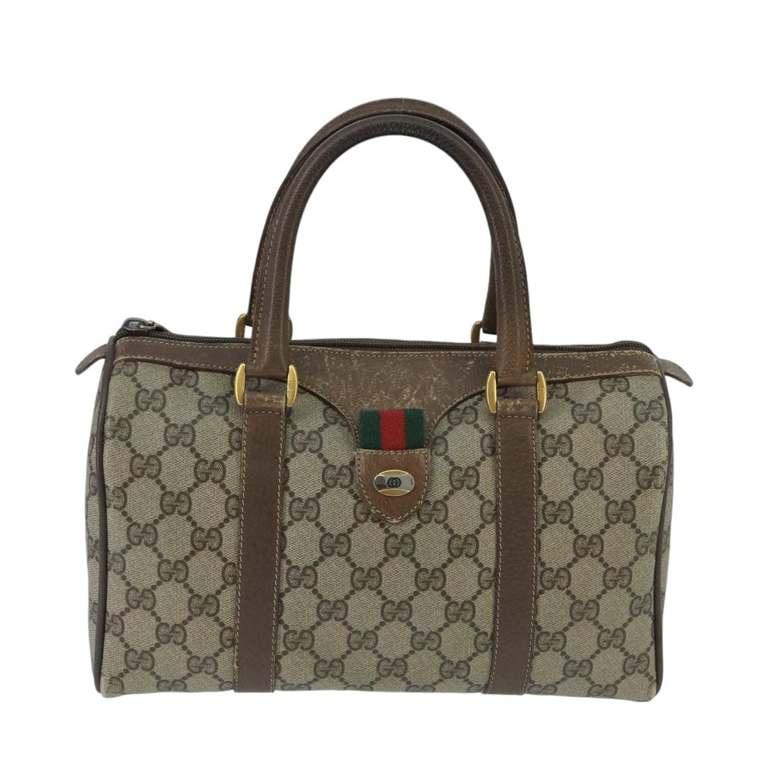 Gucci Gg Supreme Beige Canvas Travel Bag