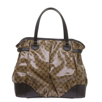 Gucci Gg Crystal Beige Canvas Tote Bag
