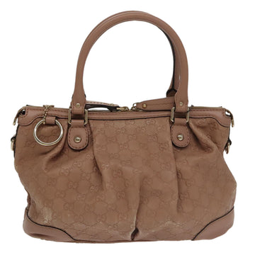 Gucci Gg Canvas Brown Leather Handbag