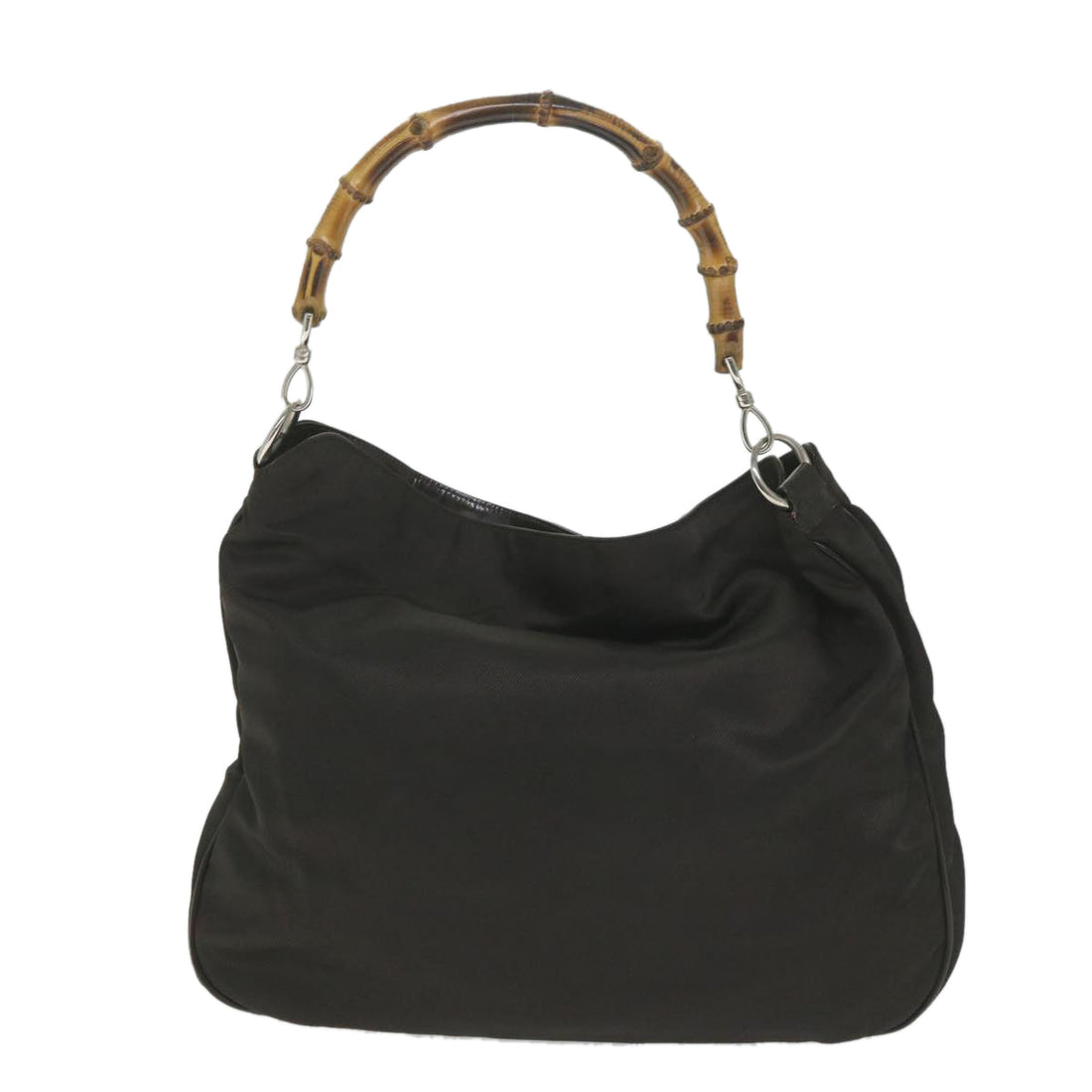 Gucci Bamboo Brown Canvas Shoulder Bag