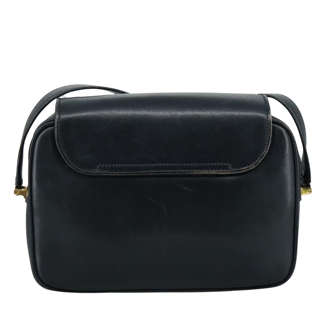 Gucci Interlocking G Navy Leather Shoulder Bag