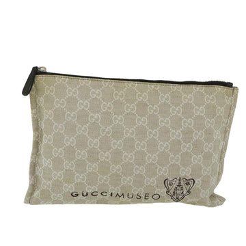 Gucci Gg Canvas Beige Canvas Clutch Bag