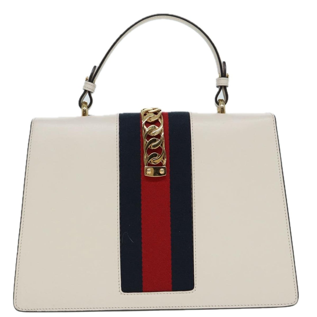 Gucci Sylvie White Leather Handbag
