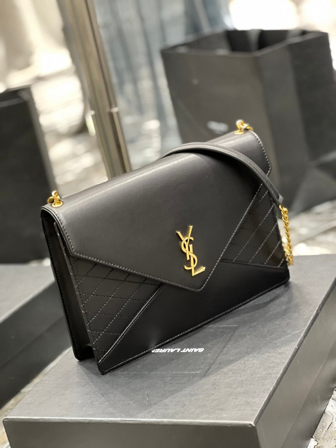 Yves Saint Laurent Gaby Chain Bag Black With