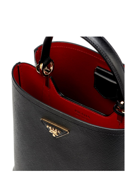 Prada Panier Small Saffiano Bag Black/Red