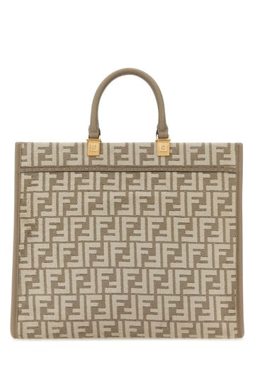 Fendi Woman Embroidered Fabric Medium Sunshine Shopping Bag