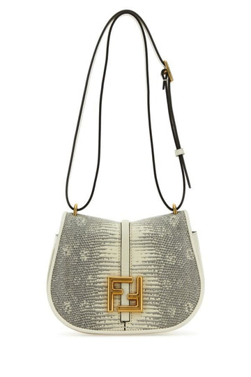 Fendi Woman White Leather Mini C Mon Crossbody Bag