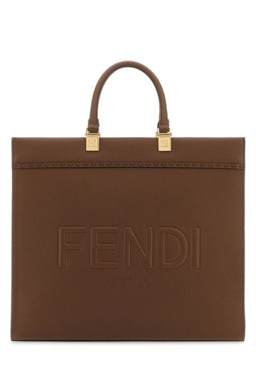 Fendi Woman Brown Leather Medium Sunshine Shopping Bag