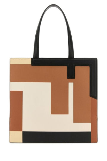 Fendi Woman Multicolor Leather Medium Flip Shopping Bag