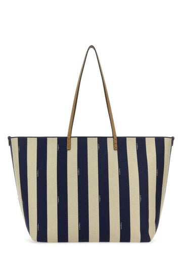 Fendi Woman Embroidered Fabric Large Roll Reversible Shopping Bag