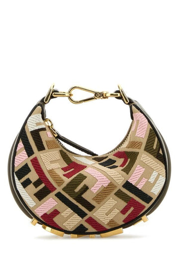 Fendi Woman Embroidered Canvas Nano Fendigraphy Case