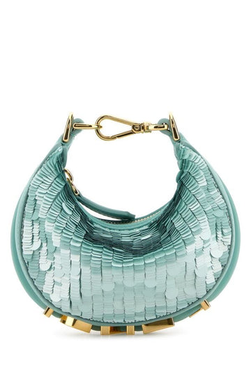 Fendi Woman Embellished Leather Nano Fendigraphy Case