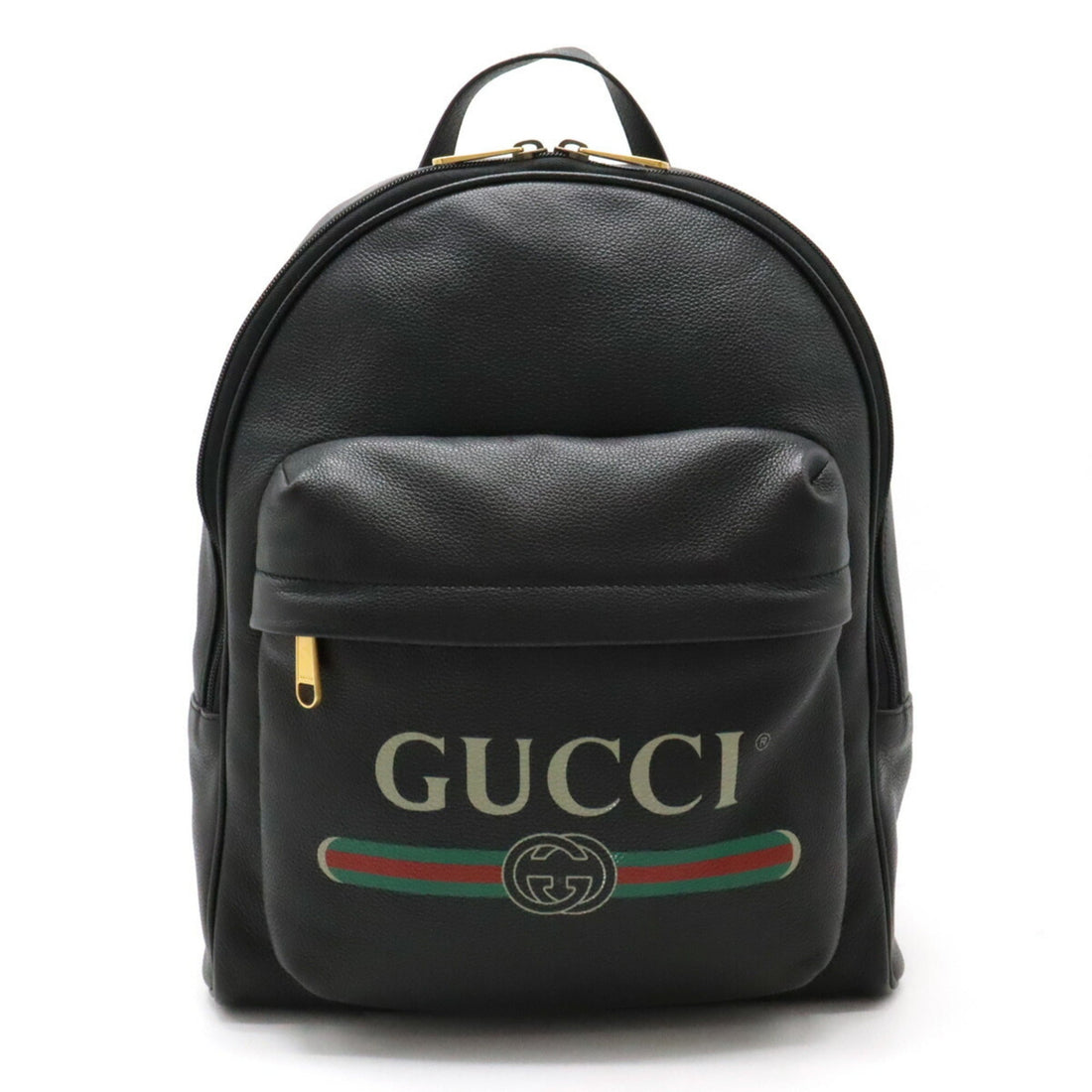 Gucci Black Leather Backpack