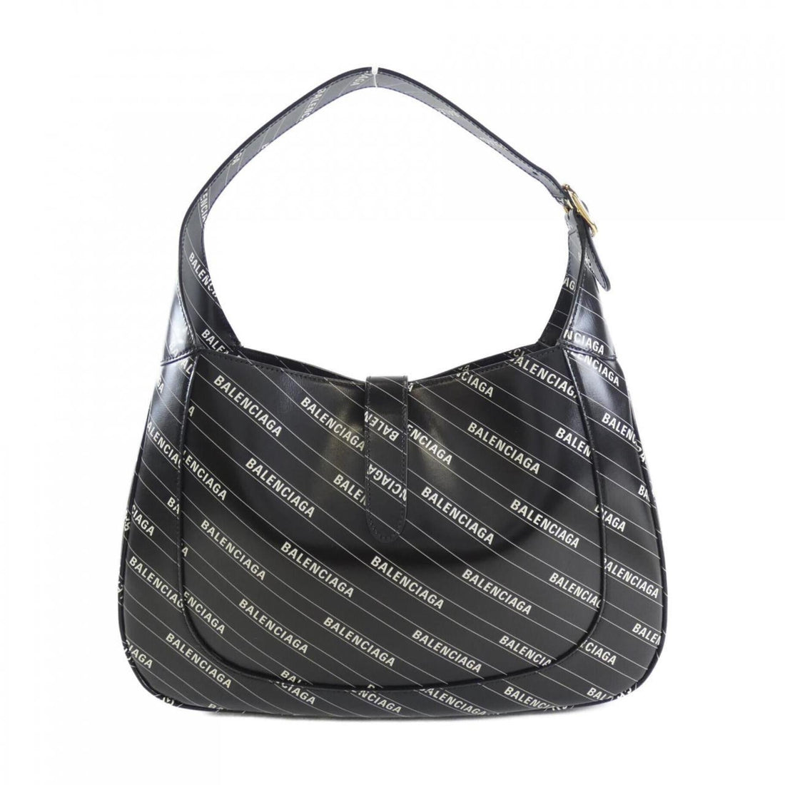 Gucci Black White Leather Shoulder Bag
