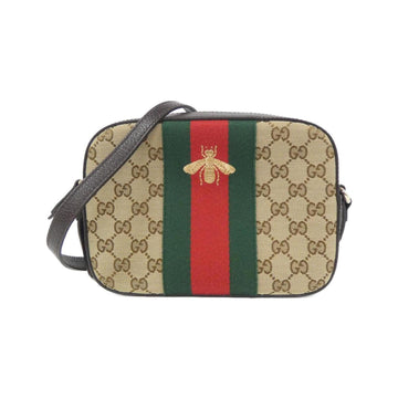 Gucci Beige Brown Gg Canvas Shoulder Bag