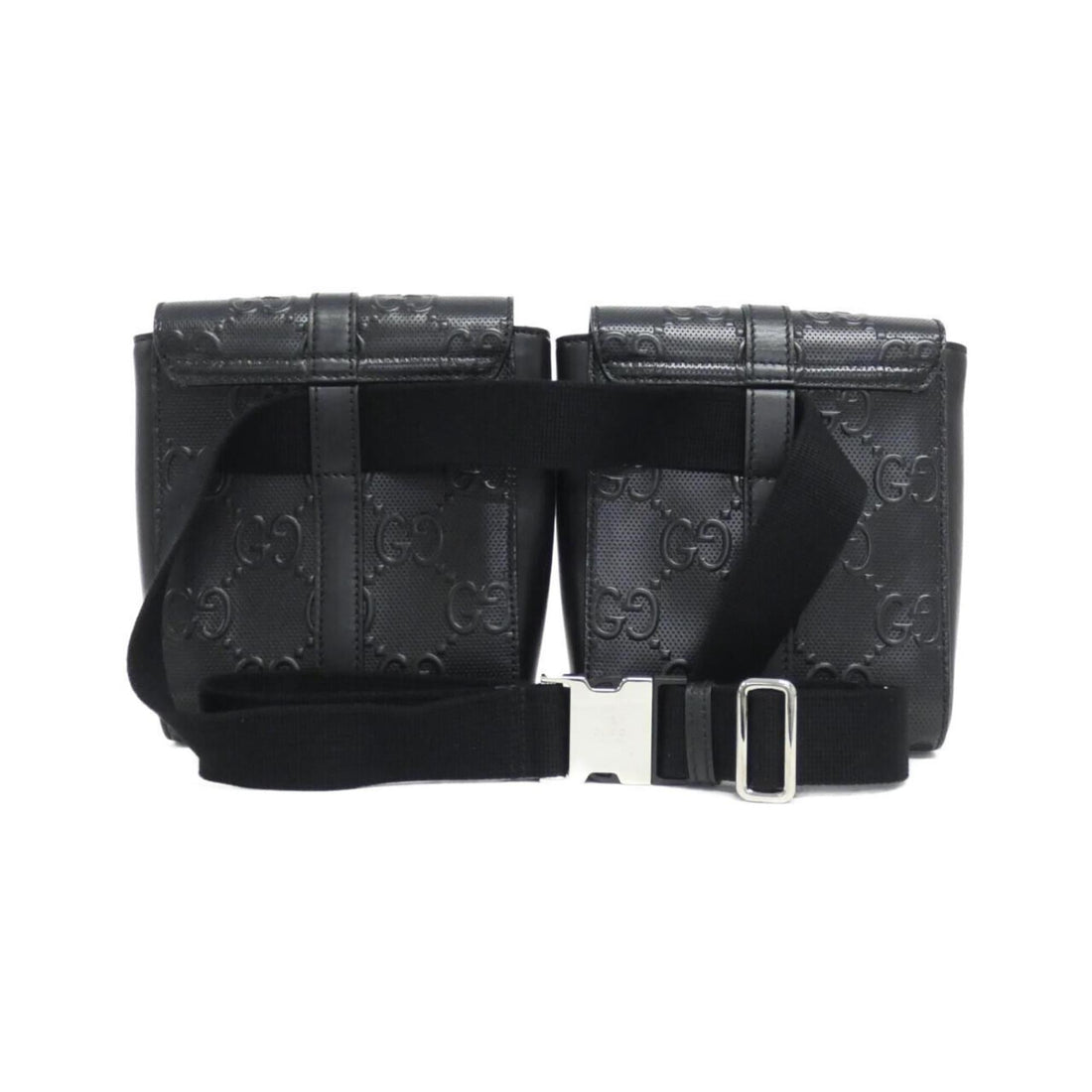 Gucci Black Embossed Fanny Pack