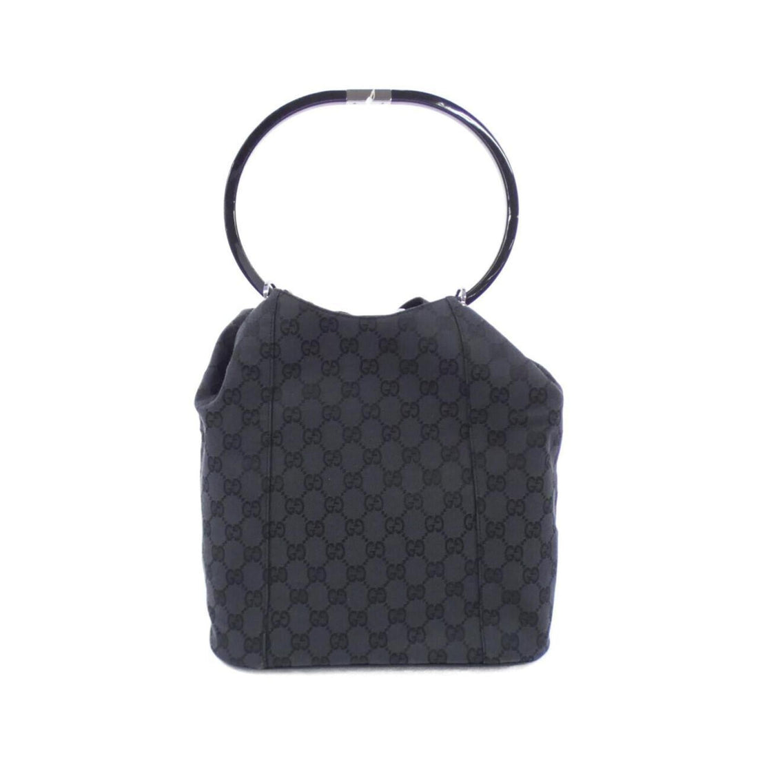 Gucci Black Gg Canvas Handbag