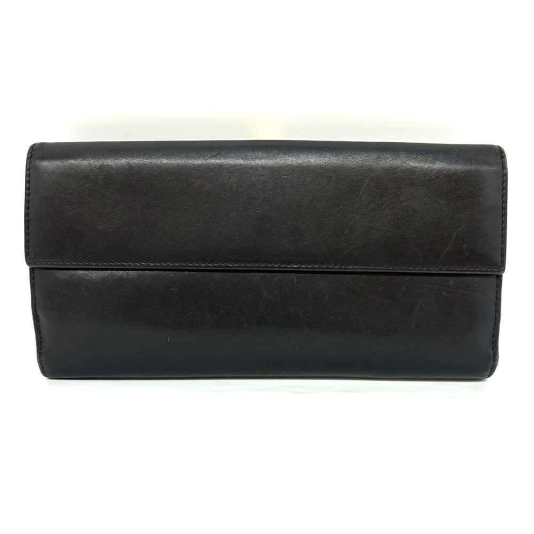 Gucci Black Leather Long Bill Wallet (Bi-Fold)