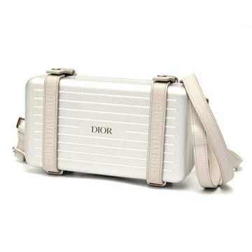 Christian Dior Silver Leather Aluminum Shoulder Bag ()