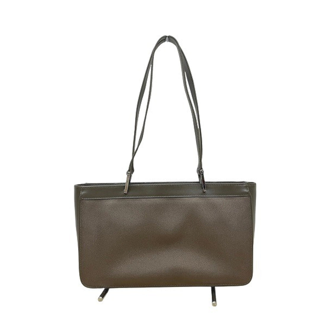 Gucci Khaki Leather Canvas Handbag Shoulder Bag