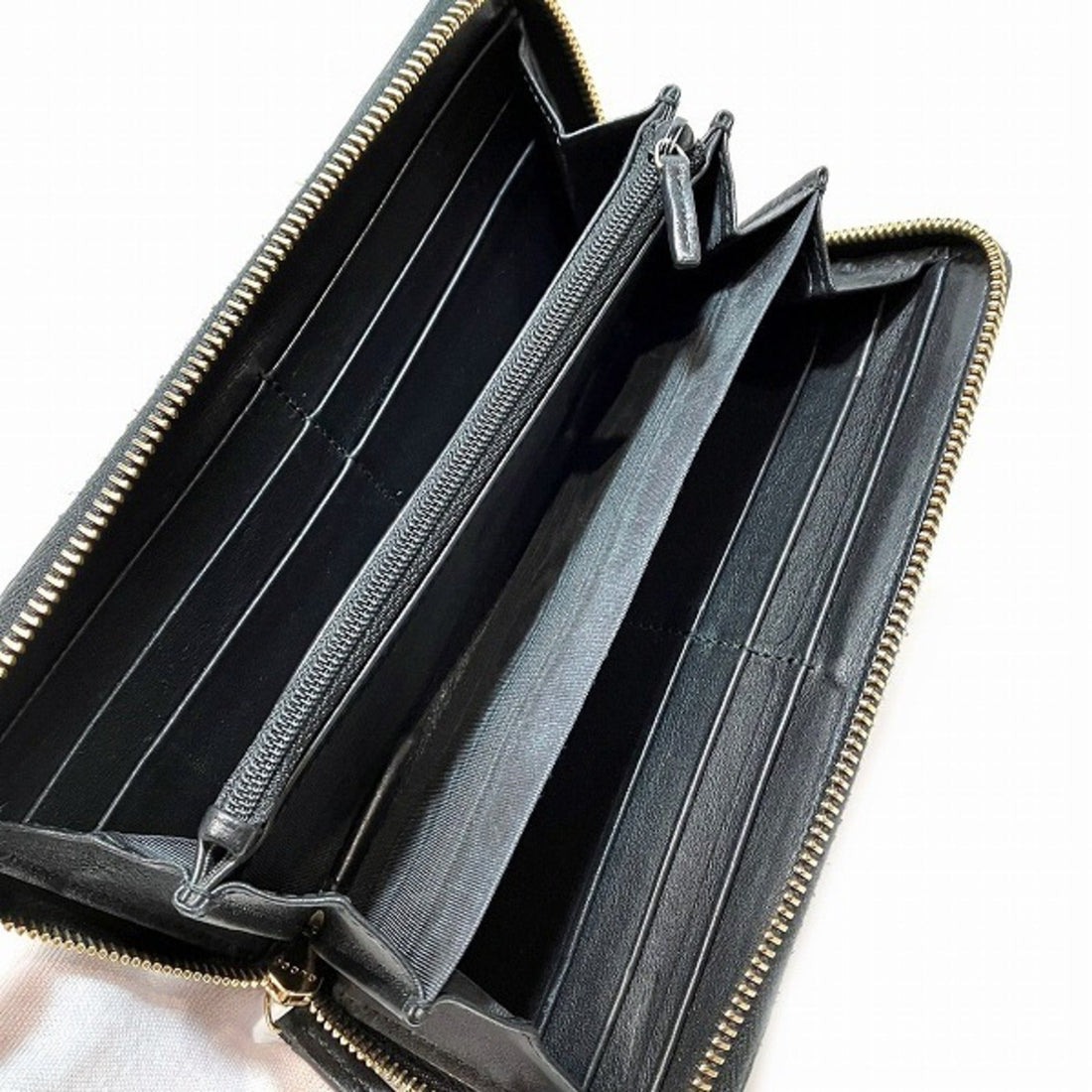 Gucci Guccissima Black Leather Long Wallet (Bi-Fold)