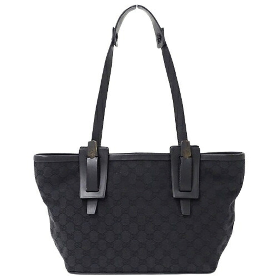 Gucci Black Gg Canvas Shoulder Bag Tote Bag