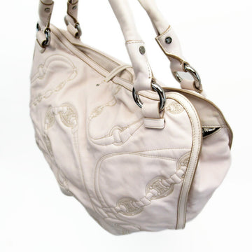 Celine Handbag Macadam Pink Beige Leather