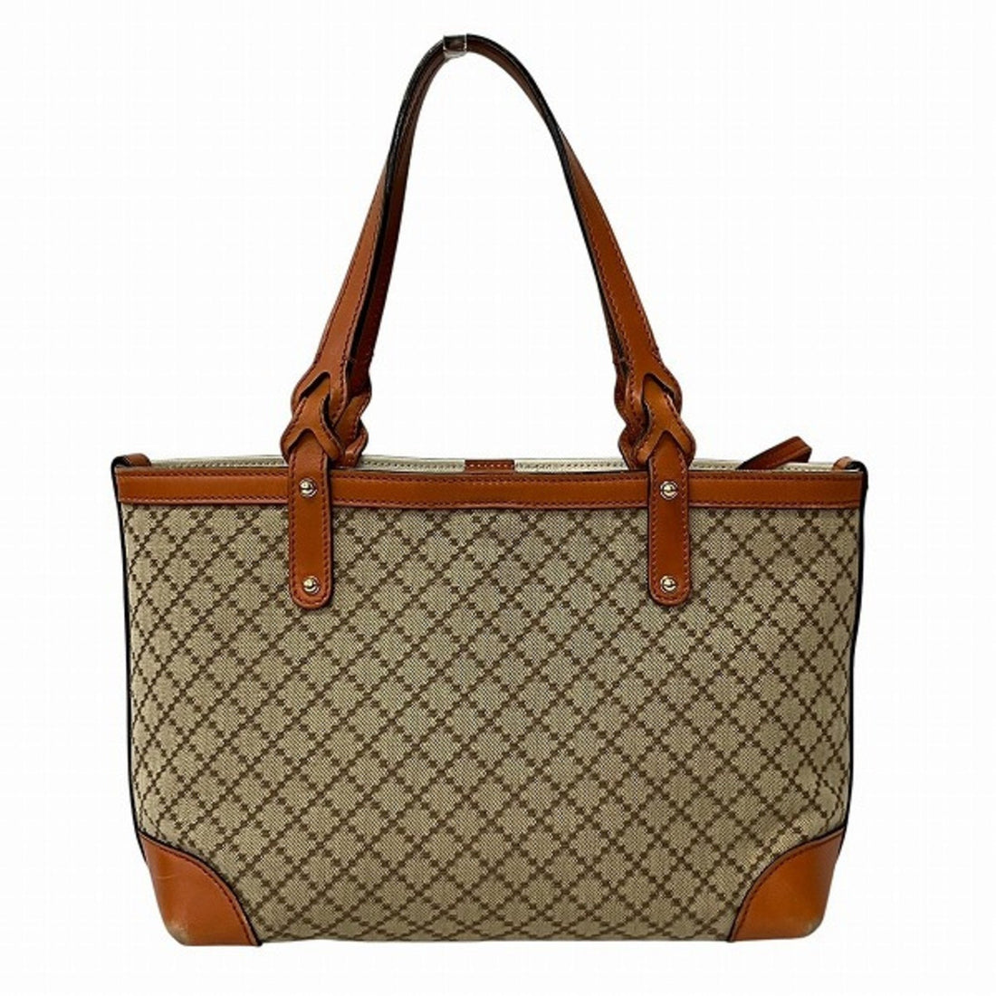 Gucci Diamante Beige Orange Canvas Pouch Shoulder Bag Tote Bag