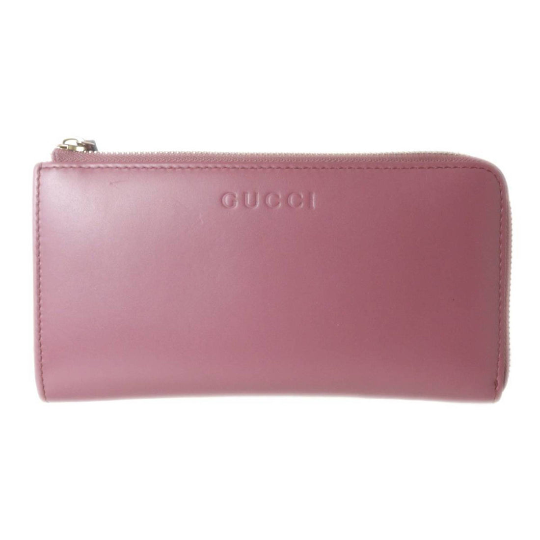 Gucci Pink Leather Long Wallet (Bi-Fold)