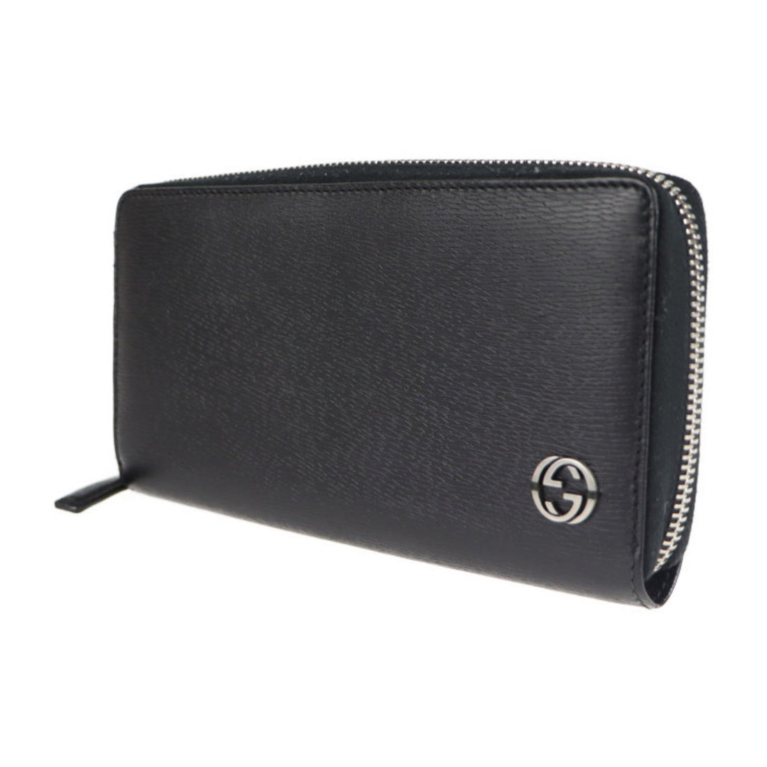 Gucci Black Leather Long Wallet (Bi-Fold)