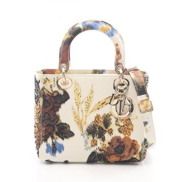 Christian Dior Multi-Color White Leather Handbag ()